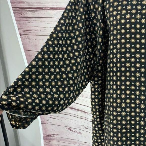 Worthington Woman's Abstract Print‎ Black Gold Tunic Style Top Size 2X - Picture 6 of 10
